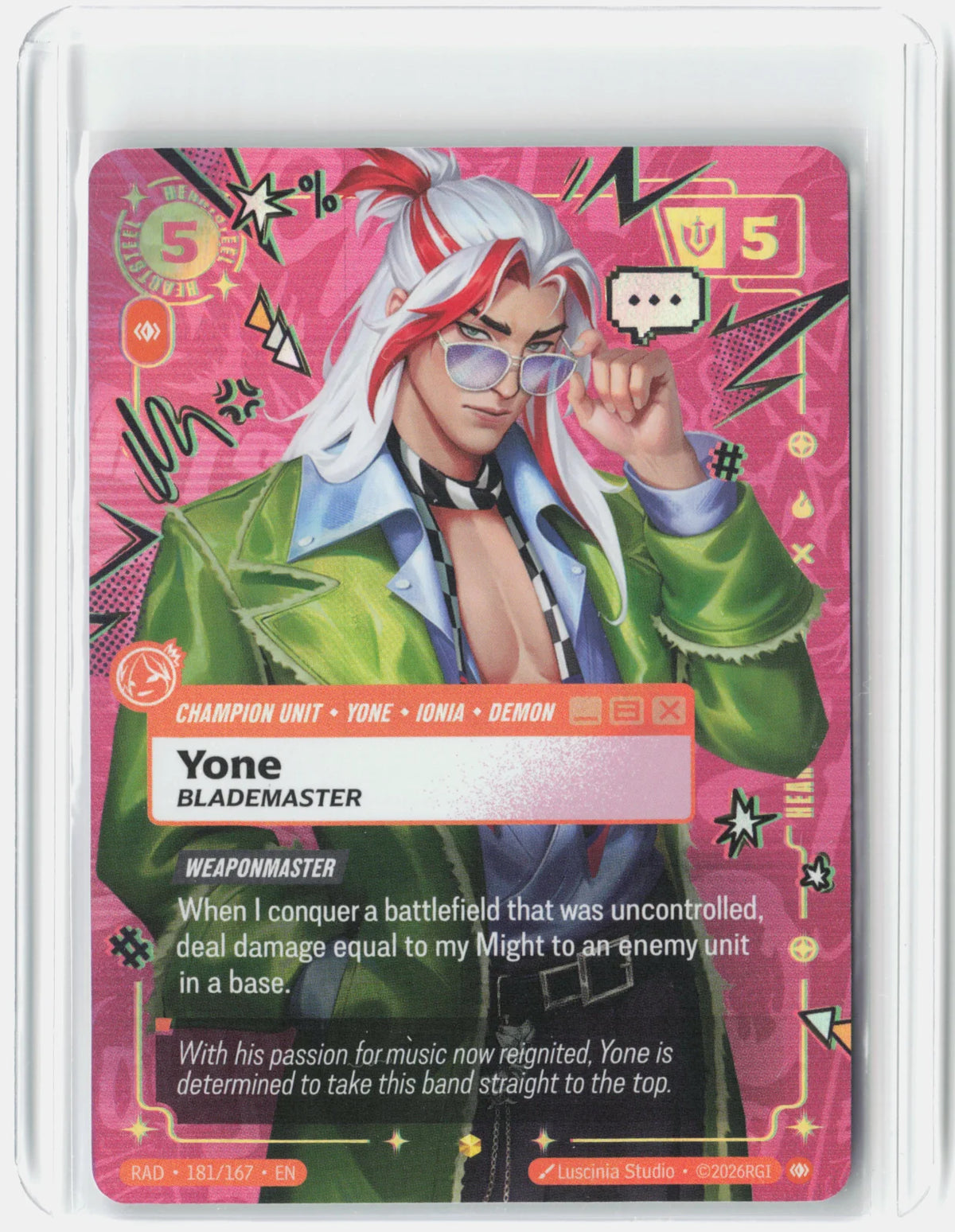 Yone, Blademaster (Heartsteel Overnumbered) 181/167 (Radiance)