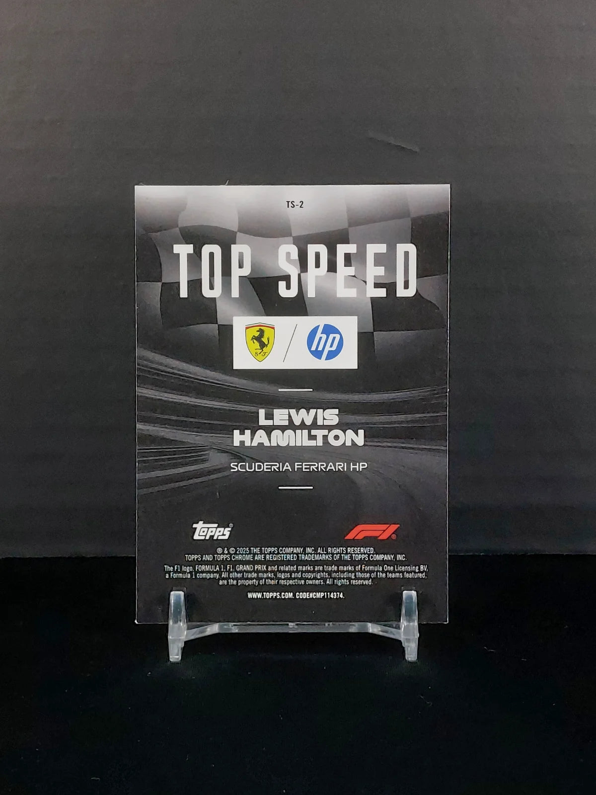 LEWIS HAMILTON #TS-2 - 2025 Topps Chrome F1, Top Speed