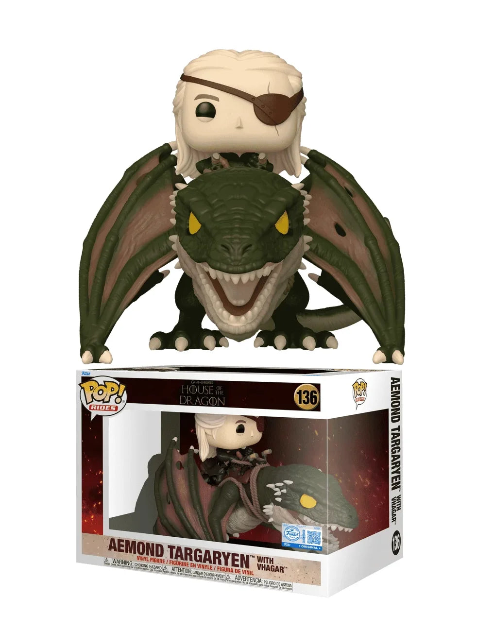 Funko POP! House of the Dragon Rides - Aemond Targaryen with Vhagar #136 Special Edition Exclusive