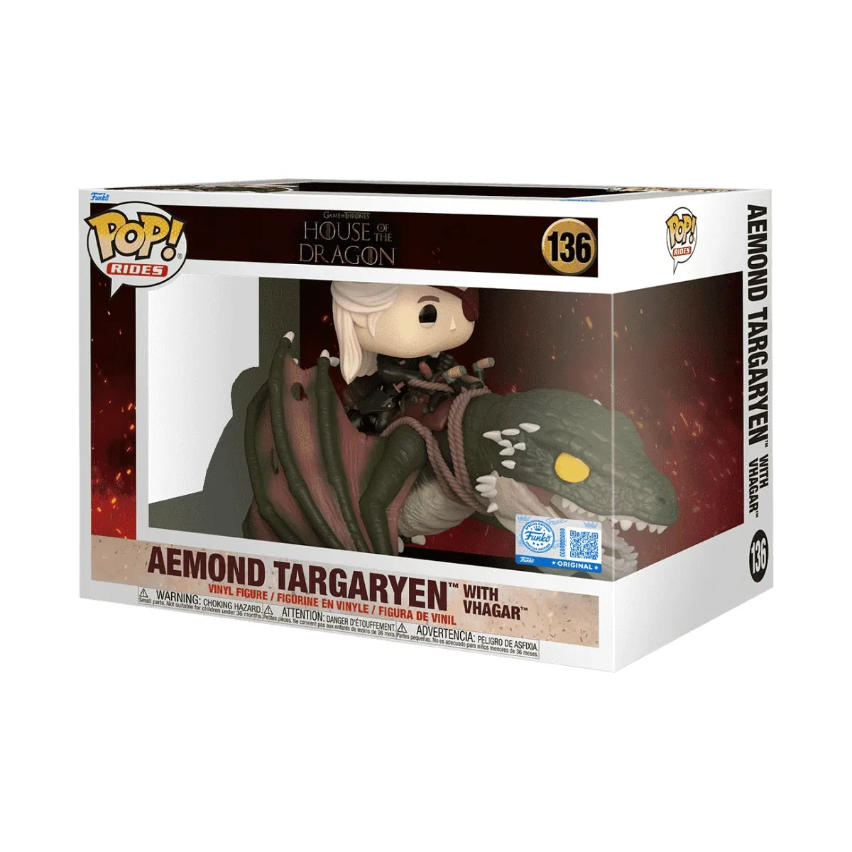Funko POP! House of the Dragon Rides - Aemond Targaryen with Vhagar #136 Special Edition Exclusive