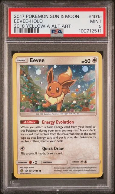 Eevee 101a (Alternate Art Promos) — PSA 9