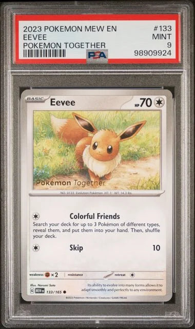 Eevee (Pokemon Together) 133/165 (Miscellaneous Cards & Products) — PSA 9