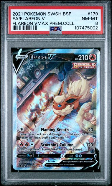 Flareon V SWSH179 (Sword & Shield Promo) — PSA 8