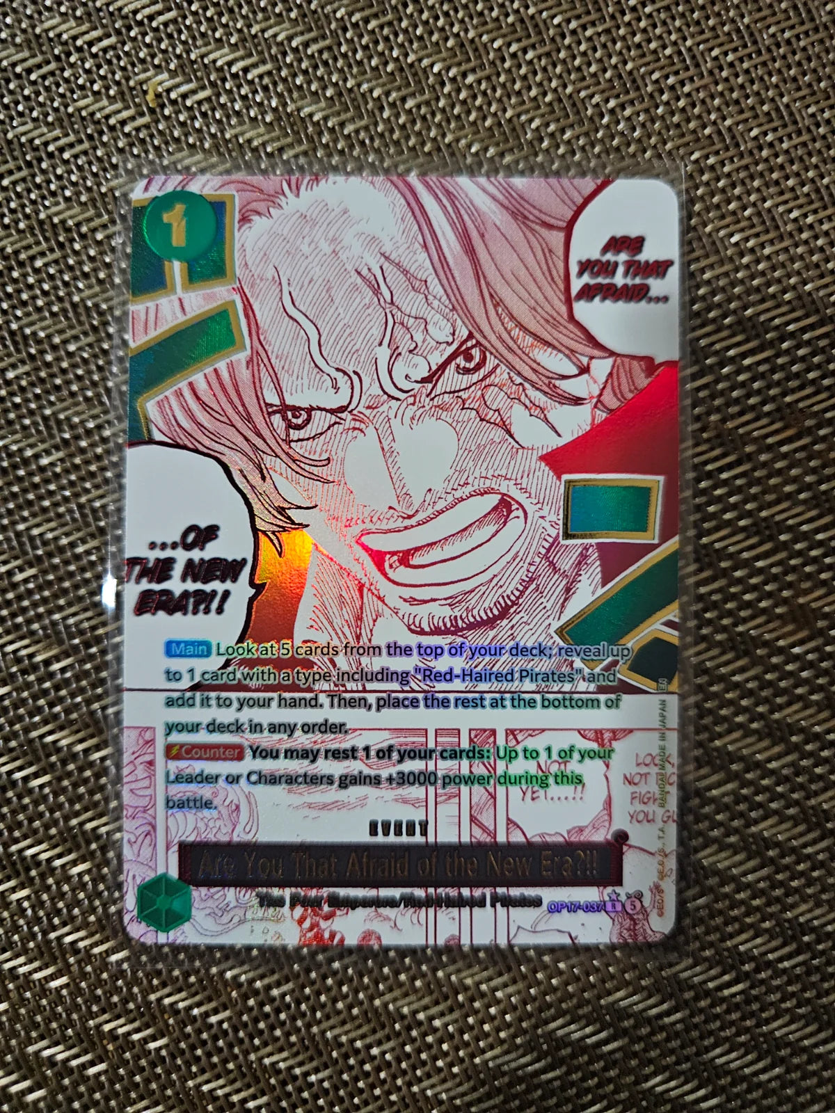 Are You That Afraid of the New Era?! (Alternate Art) OP17-037 (The World's Strongest Warriors)