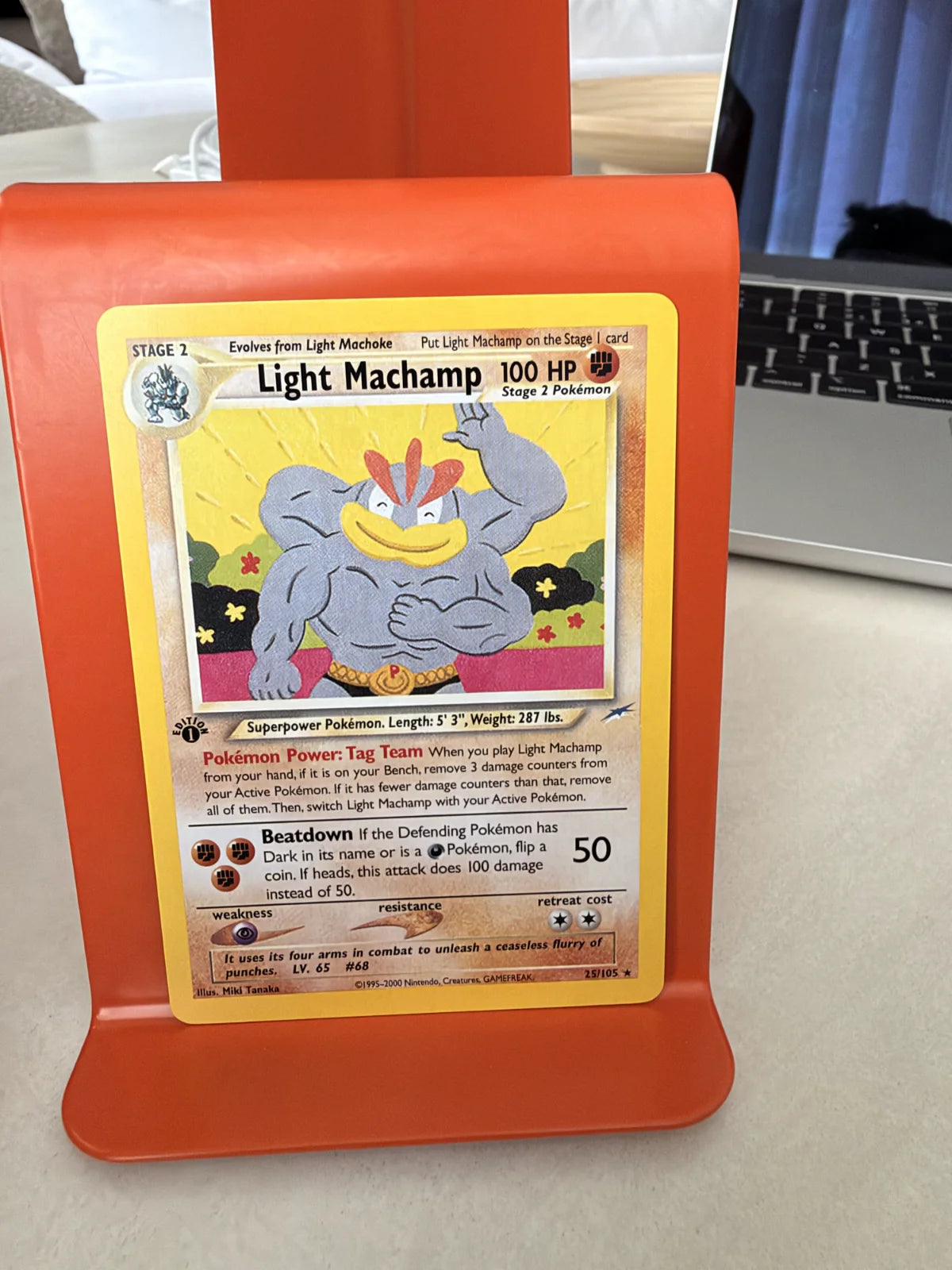 Light Machamp 25 · Neo Destiny - 1st Edition Vintage