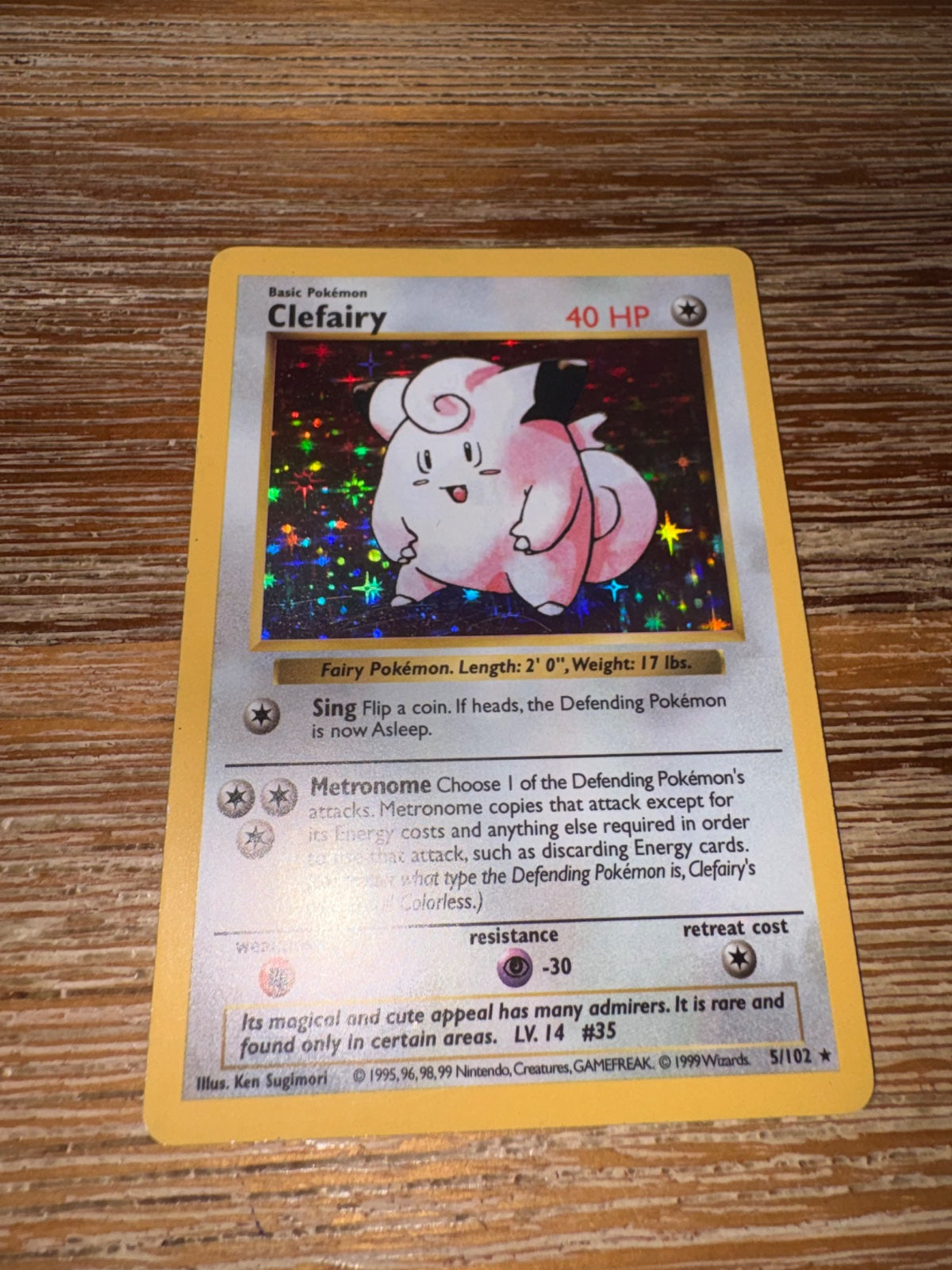 Clefairy 5 · Shadowless Holofoil (Base Set (1st Edition & Shadowless))