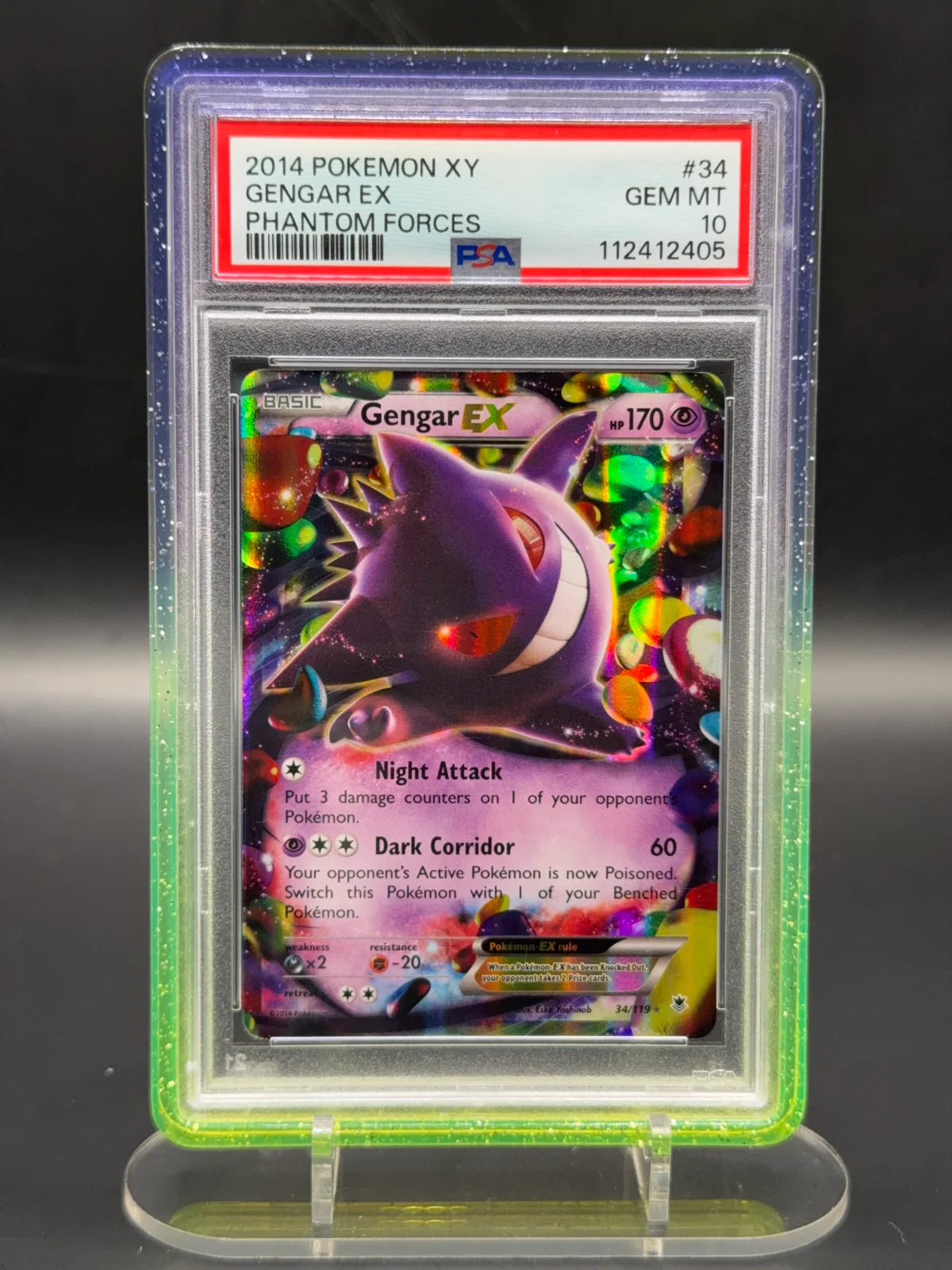 Gengar EX 34 (Phantom Forces) — PSA 10