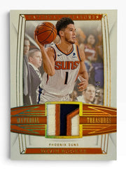 2019-20 Panini National Treasure Devin Booker Material Treasures Gold /10
