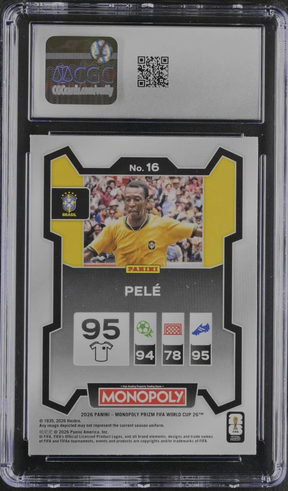 2026 Panini Prizm Monopoly FWC #16 Pelé CGC10 Only One