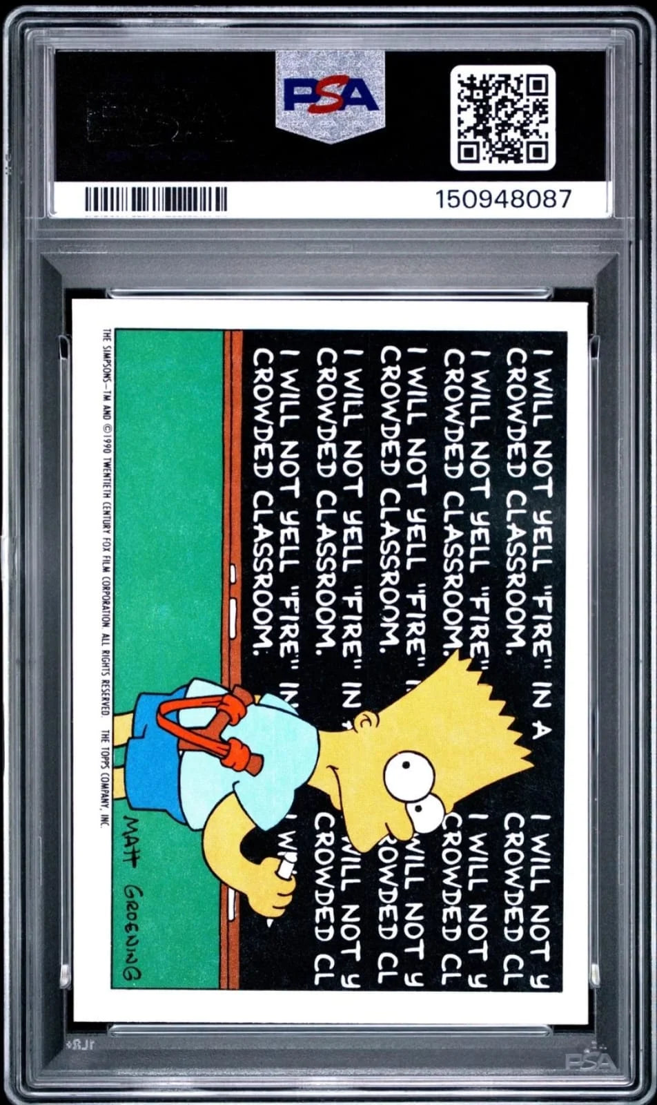 1990 Topps The Simpsons “Family Portrait” Sticker #10 PSA8