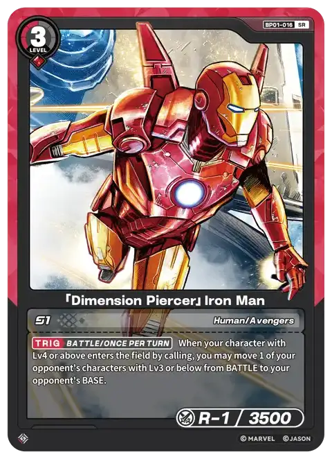 Iron Man “Dimension Piercer” BP01-016 SR (The Avengers)