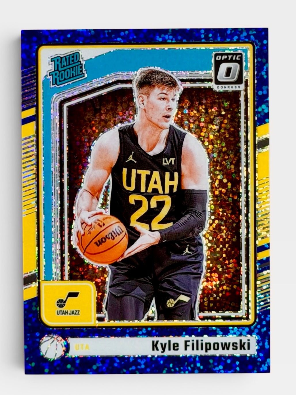 2024-25 Panini Optic Donruss Kyle Filipowski Rated Rookie Blue Sparkle /180