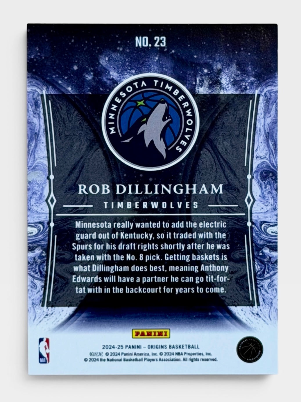 2024-25 Panini Origins Rob Dillingham Taking The Leap