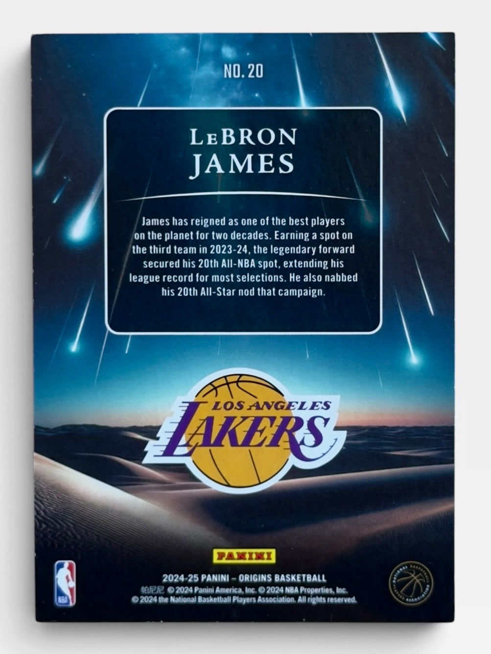 2024-25 Panini Origins LeBron James Meteor Shower