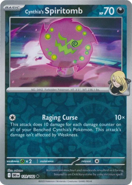 Cynthia's Spiritomb 129/182 · Reverse Holofoil (Destined Rivals)