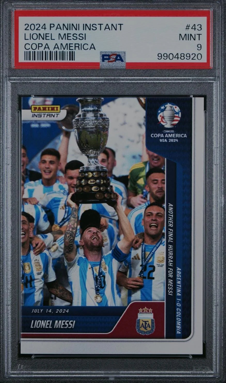 2024 Panini Instant Lionel Messi Copa América #43, PSA 9