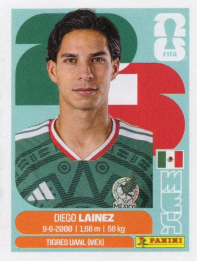Panini FIFA World Cup 2026 Sticker MEX 8 Diego Lainez US Edition