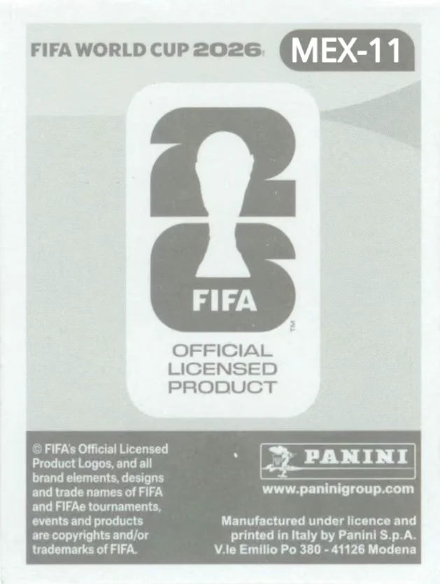 Panini FIFA World Cup 2026 Sticker MEX 11 Orbelín Pineda US Edition