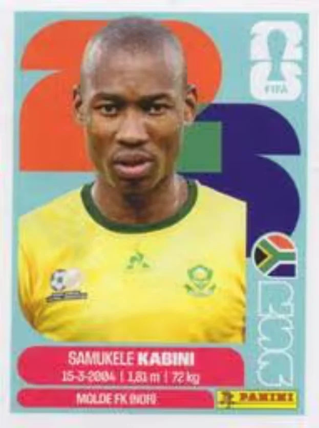 Panini FIFA World Cup 2026 Sticker RSA 5 Samukele Kabini US Edition