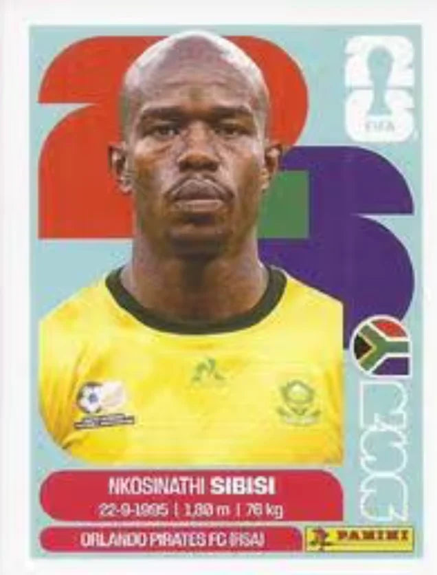 Panini FIFA World Cup 2026 Sticker RSA 10 Nkosinathi Sibisi US Edition