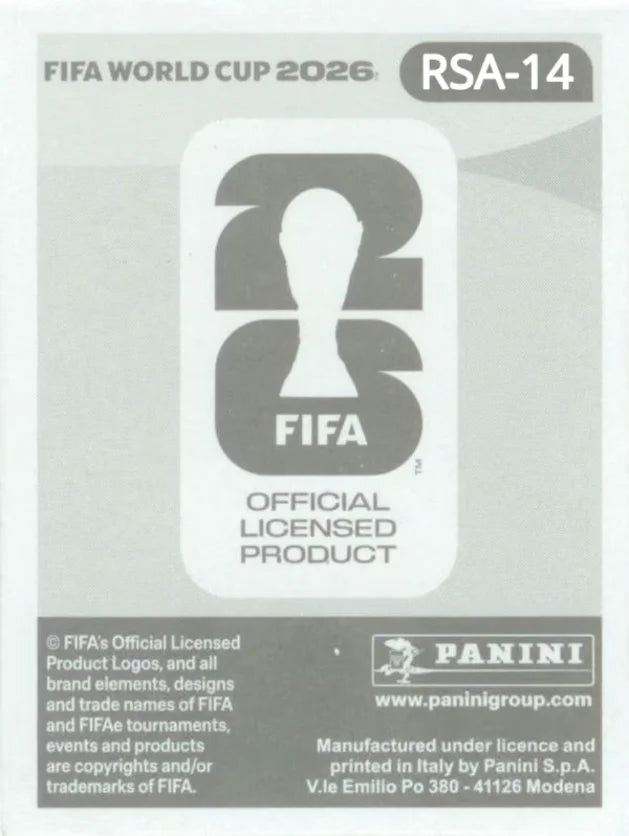 Panini FIFA World Cup 2026 Sticker RSA 14 Bathusi Aubaas US Edition