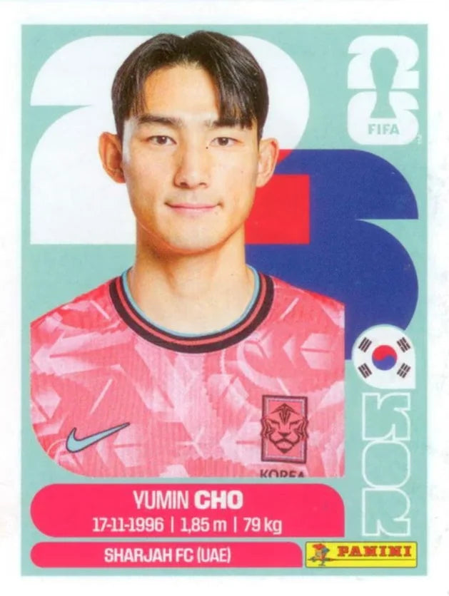 Panini FIFA World Cup 2026 Sticker KOR 5 Yumin Cho US Edition