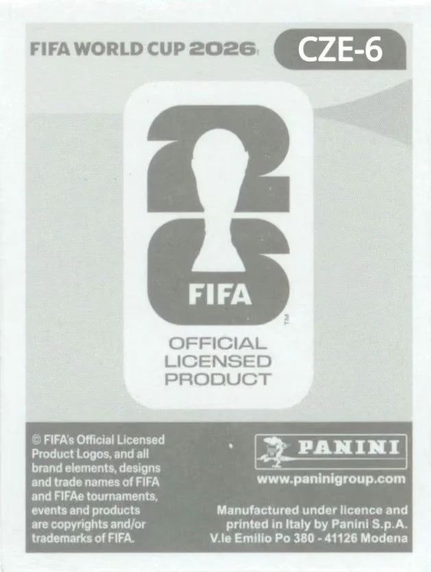 Panini FIFA World Cup 2026 Sticker CZE 6 Jaroslav Zelený US Edition