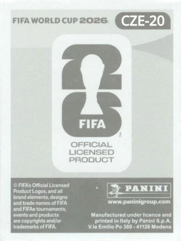 Panini FIFA World Cup 2026 Sticker CZE 20 Patrik Schick US Edition