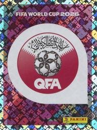 Panini FIFA World Cup 2026 Sticker QAT 1 Qatar Emblem Foil US / International Edition