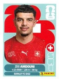 Panini FIFA World Cup 2026 Sticker SUI 20 Zeki Amdouni US Edition