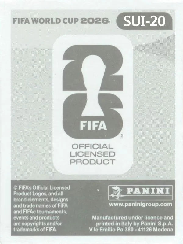 Panini FIFA World Cup 2026 Sticker SUI 20 Zeki Amdouni US Edition
