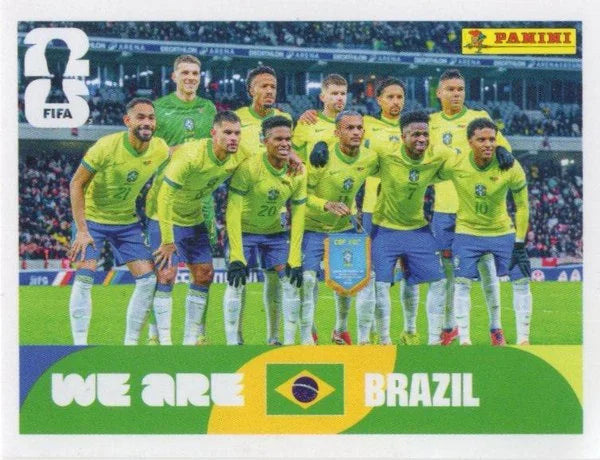 Panini FIFA World Cup 2026 Sticker BRA 13 We Are Brazil Team Photo US Edition