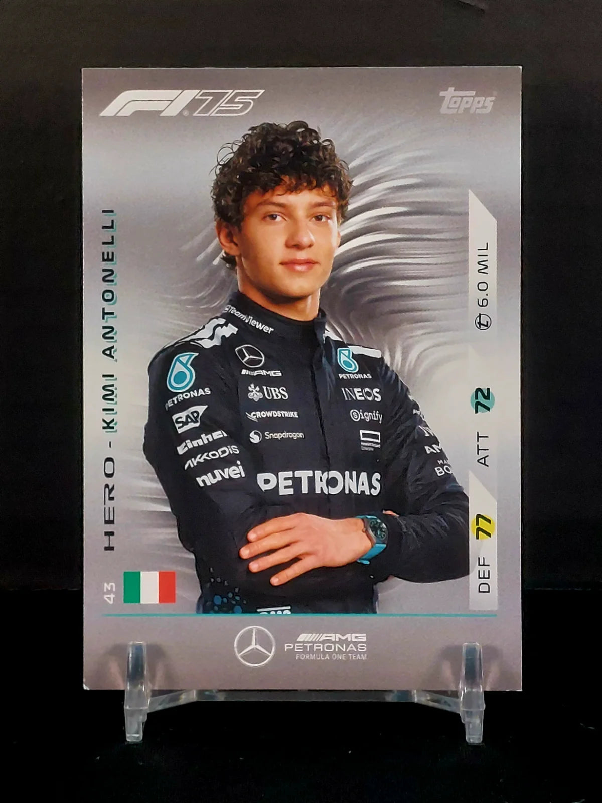 KIMI ANTONELLI (Rookie) #43 - 2025 Topps Turbo Attax F1, Hero