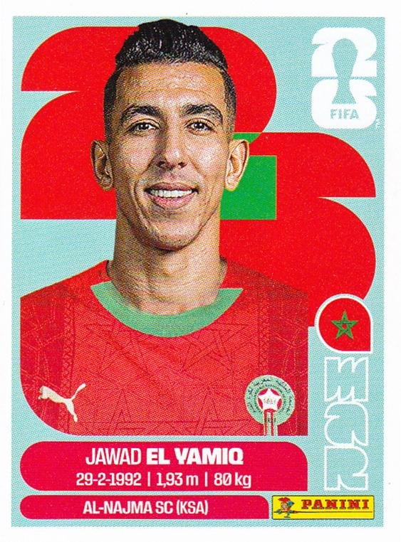 Panini FIFA World Cup 2026 Sticker MAR 8 Jawad El Yamiq US Edition