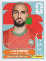 Panini FIFA World Cup 2026 Sticker MAR 10 Sofyan Amrabat US Edition