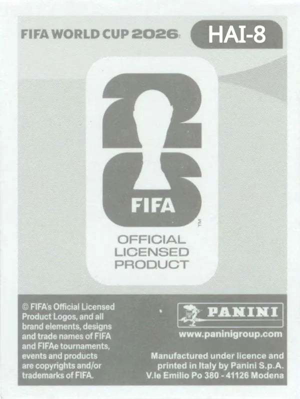 Panini FIFA World Cup 2026 Sticker HAI 8 Garven Metusala US Edition