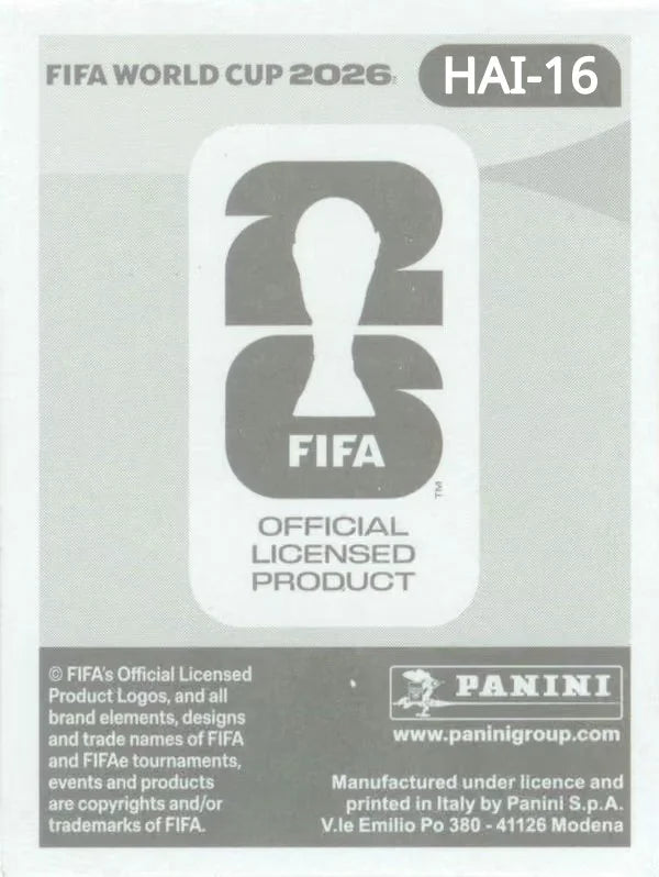 Panini FIFA World Cup 2026 Sticker HAI 16 Josué Casimir US Edition