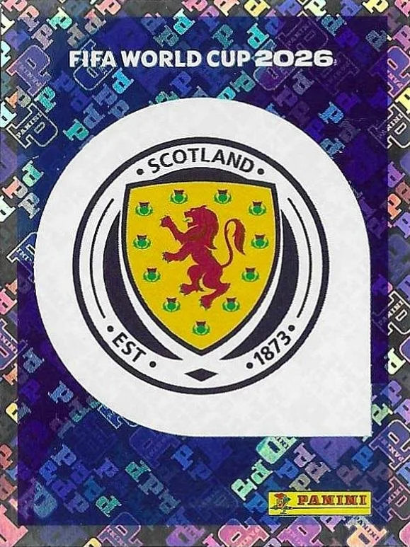 Panini FIFA World Cup 2026 Sticker SCO 1 Scotland Emblem Foil US / International Edition