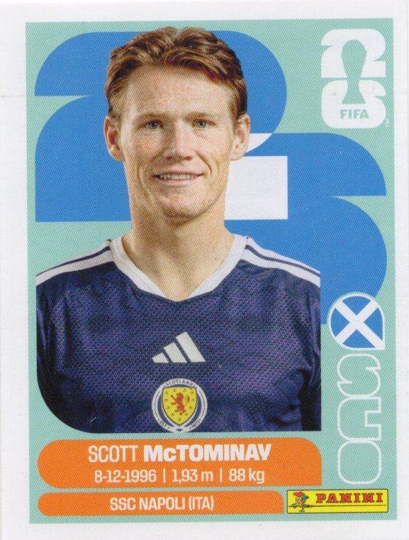 Panini FIFA World Cup 2026 Sticker SCO 11 Scott McTominay US Edition