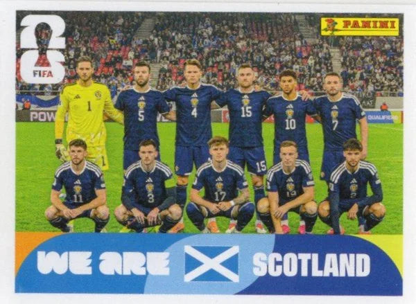 Panini FIFA World Cup 2026 Sticker SCO 13 We Are Scotland Team Photo US Edition