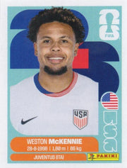 Panini FIFA World Cup 2026 Sticker USA 10 Weston McKennie US Edition