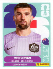 Panini FIFA World Cup 2026 Sticker AUS 2 Mathew Ryan US Edition