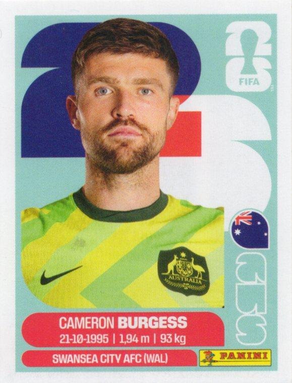 Panini FIFA World Cup 2026 Sticker AUS 8 Cameron Burgess US Edition