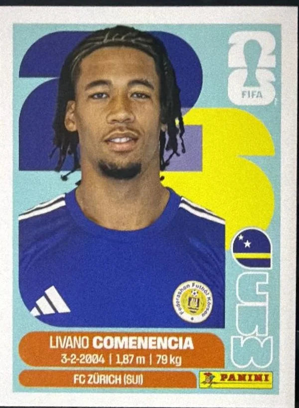 Panini FIFA World Cup 2026 Sticker CUW 9 Livano Comenencia US Edition