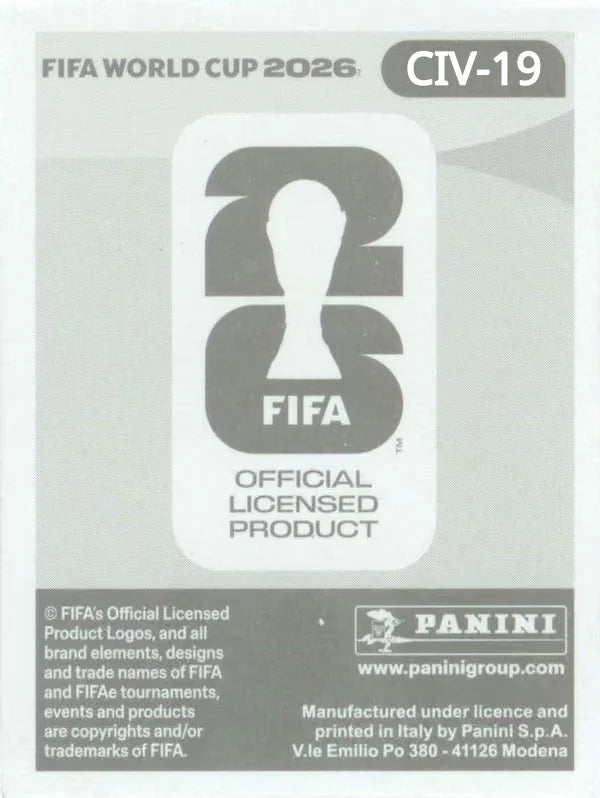 Panini FIFA World Cup 2026 Sticker CIV 19 Evann Guessand US Edition