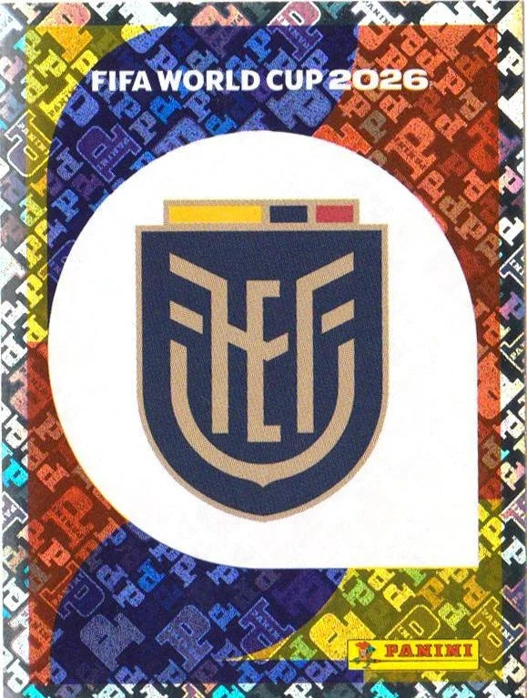 Panini FIFA World Cup 2026 Sticker ECU 1 Ecuador Emblem Foil US / International Edition