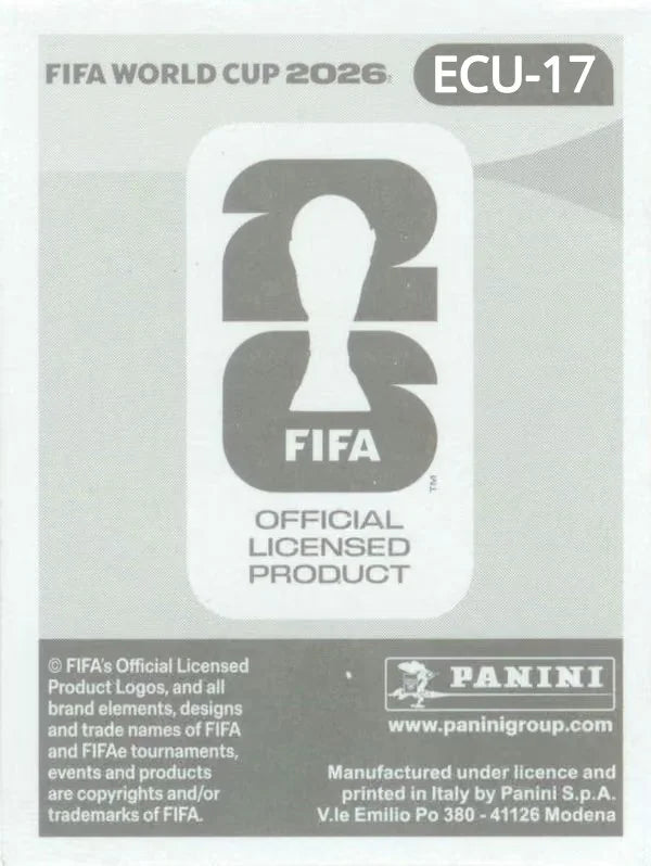 Panini FIFA World Cup 2026 Sticker ECU 17 Nilson Angulo US Edition