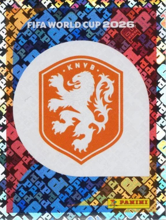 Panini FIFA World Cup 2026 Sticker NED 1 Netherlands Emblem Foil US / International Edition