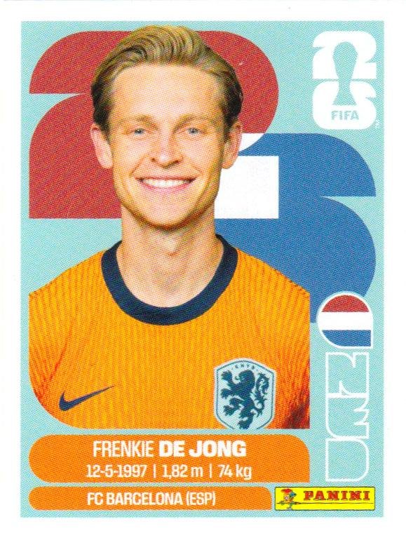 Panini FIFA World Cup 2026 Sticker NED 14 Frenkie de Jong US Edition