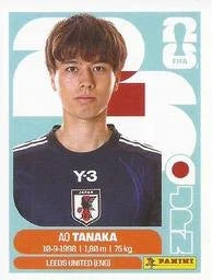 Panini FIFA World Cup 2026 Sticker JPN 10 Ao Tanaka US Edition